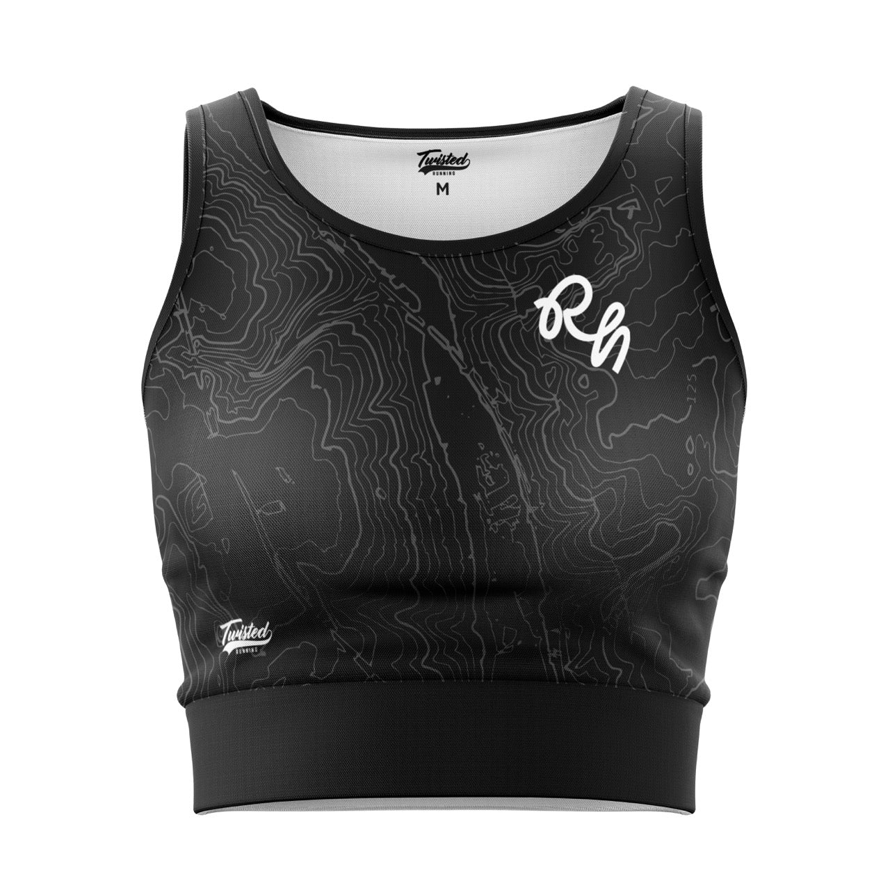 Runners High Club Bra/Crop Top - Black/Pink