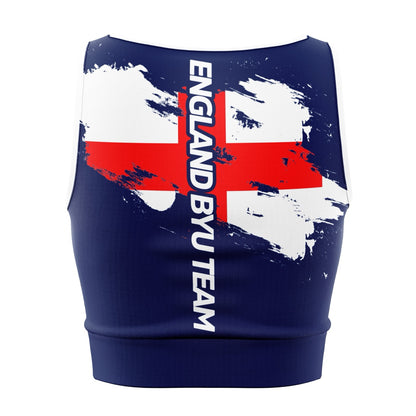 England BYU Female Crop Top - Red/White/Blue