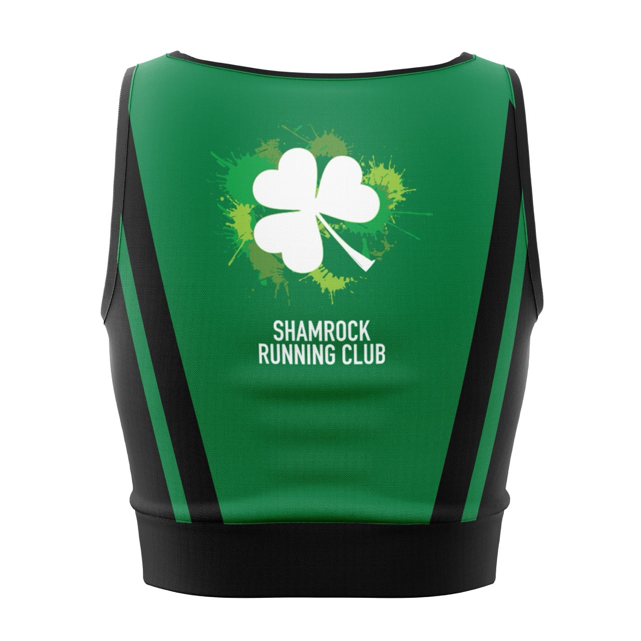 Shamrock Running Club Female Racing Crop Top (Bra) - Green/Black