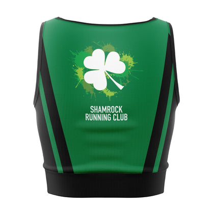 Shamrock Running Club Female Racing Crop Top (Bra) - Green/Black