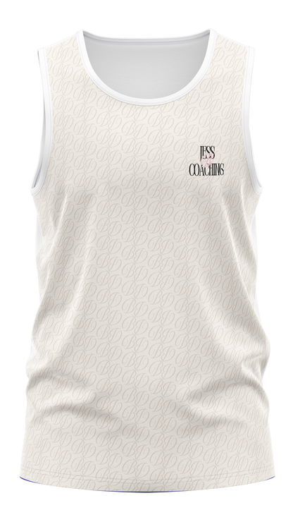 Jess B Coaching Tank - Vanilla/Baby Pink
