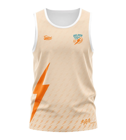 Belper Running Club Tank - Vanilla/Orange