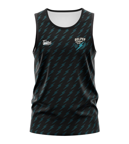 Belper Running Club Tank - Black/Teal
