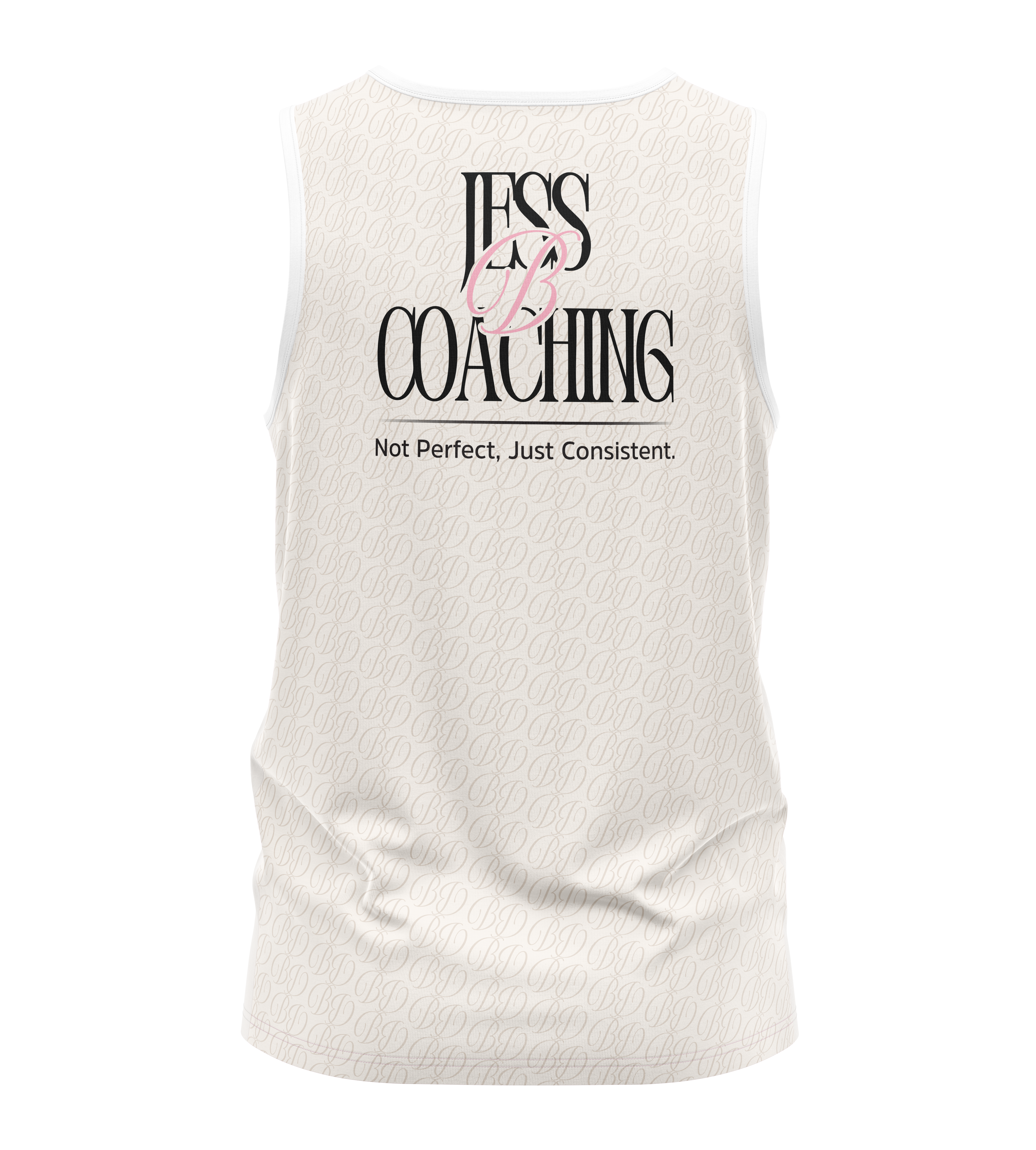 Jess B Coaching Tank - Vanilla/Baby Pink