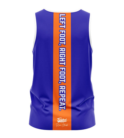 Twisted Run Club Tank - Blue/Orange