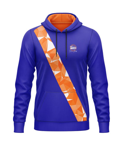 Twisted Run Club Hoodie (Polyester) - Blue/Orange