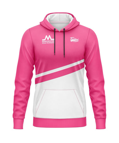 Manchester Road Runners Hoodie (Polyester) - Pink/White