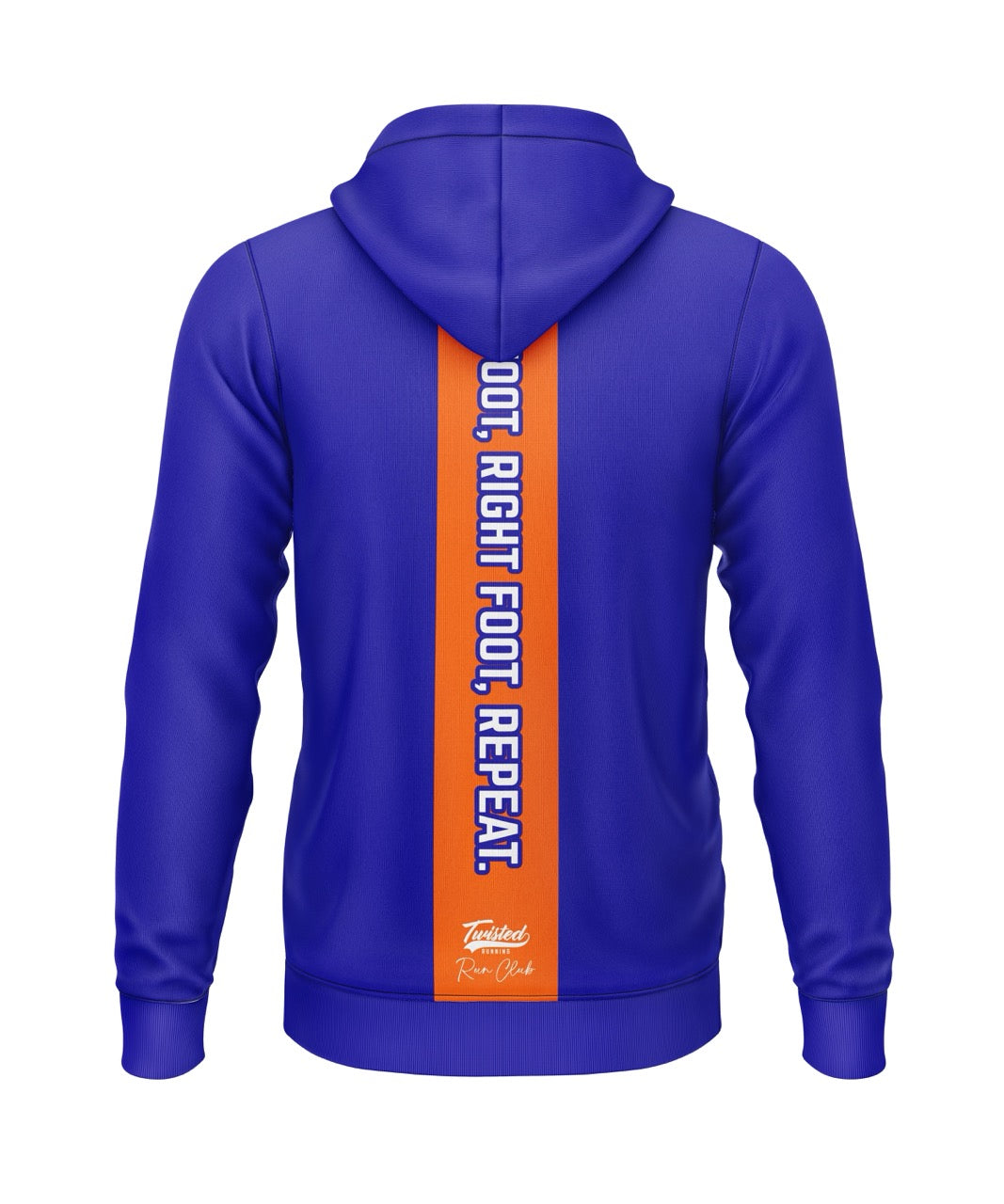 Twisted Run Club Hoodie (Polyester) - Blue/Orange