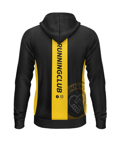 SIP Running Club Hoodie (Polyester) - Yellow/Black