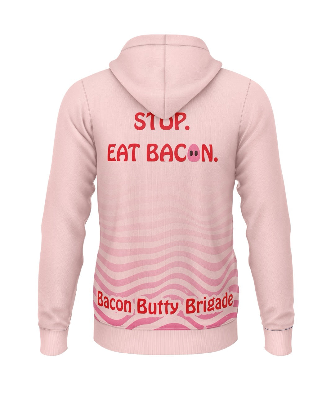 Bacon Butty Brigade Hoodie (Polyester) - Pink