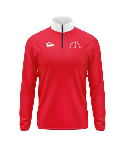 Oldham & Royton 1/4 Zip - Red/White