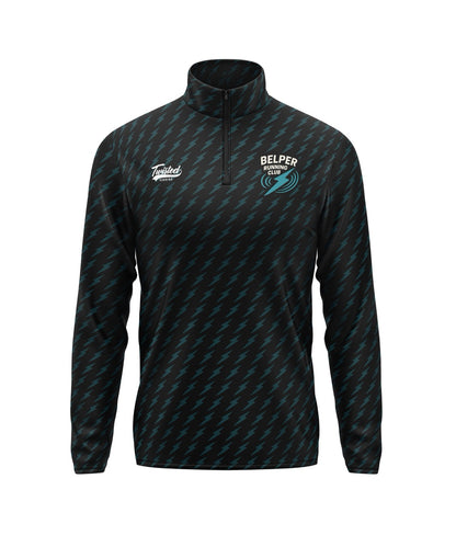 Belper Running Club 1/4 Zip - Black/Teal
