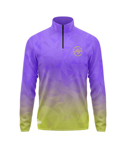 Friday Night Walkers 1/4 Zip - Green/Purple