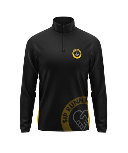 SIP Running Club 1/4 Zip - Yellow/Black