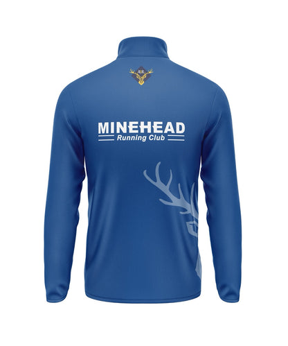 Minehead Running Club 1/4 Zip - Blue/White