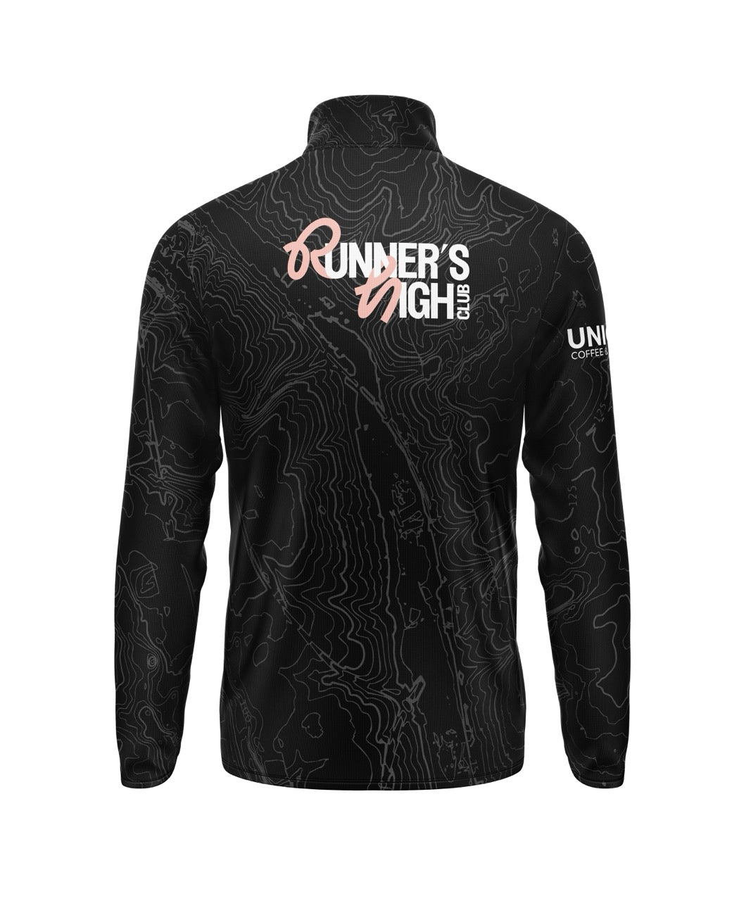 Runners High Club 1/4 Zip - Black/Pink