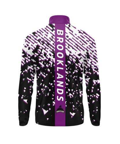 Brooklands Run Club 1/4 Zip - Black/White/Purple