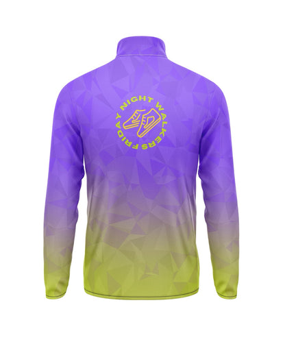Friday Night Walkers 1/4 Zip - Green/Purple