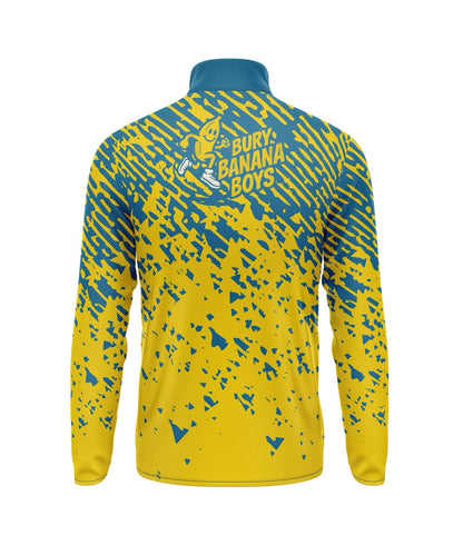 Bury Banana Boys 1/4 Zip - Blue/Yellow