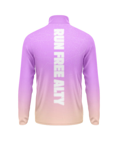Run Free Alty 1/4 Zip - Pink/Peach