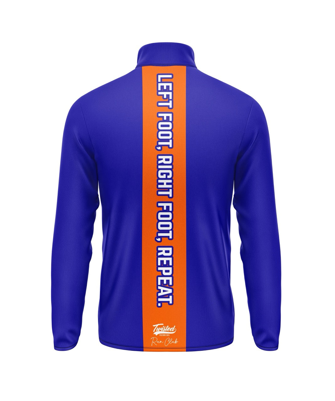 Twisted Run Club 1/4 Zip - Blue/Orange