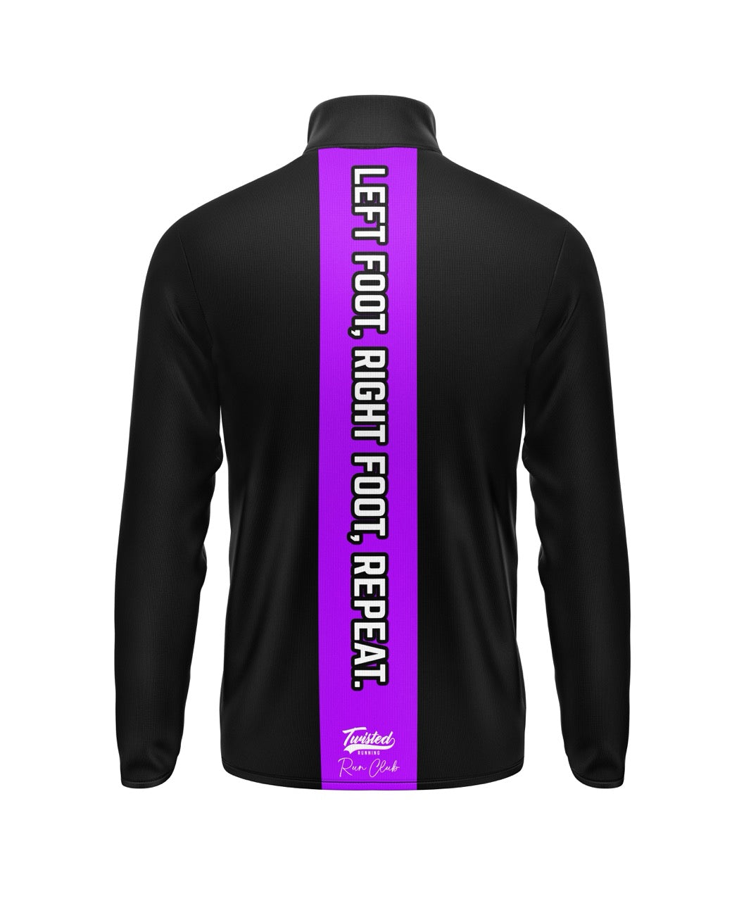 Twisted Run Club 1/4 Zip - Black/Purple