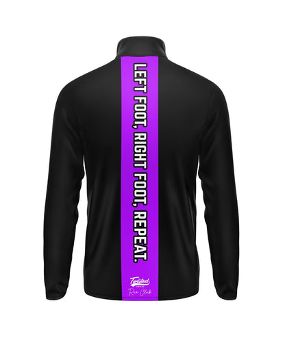 Twisted Run Club 1/4 Zip - Black/Purple
