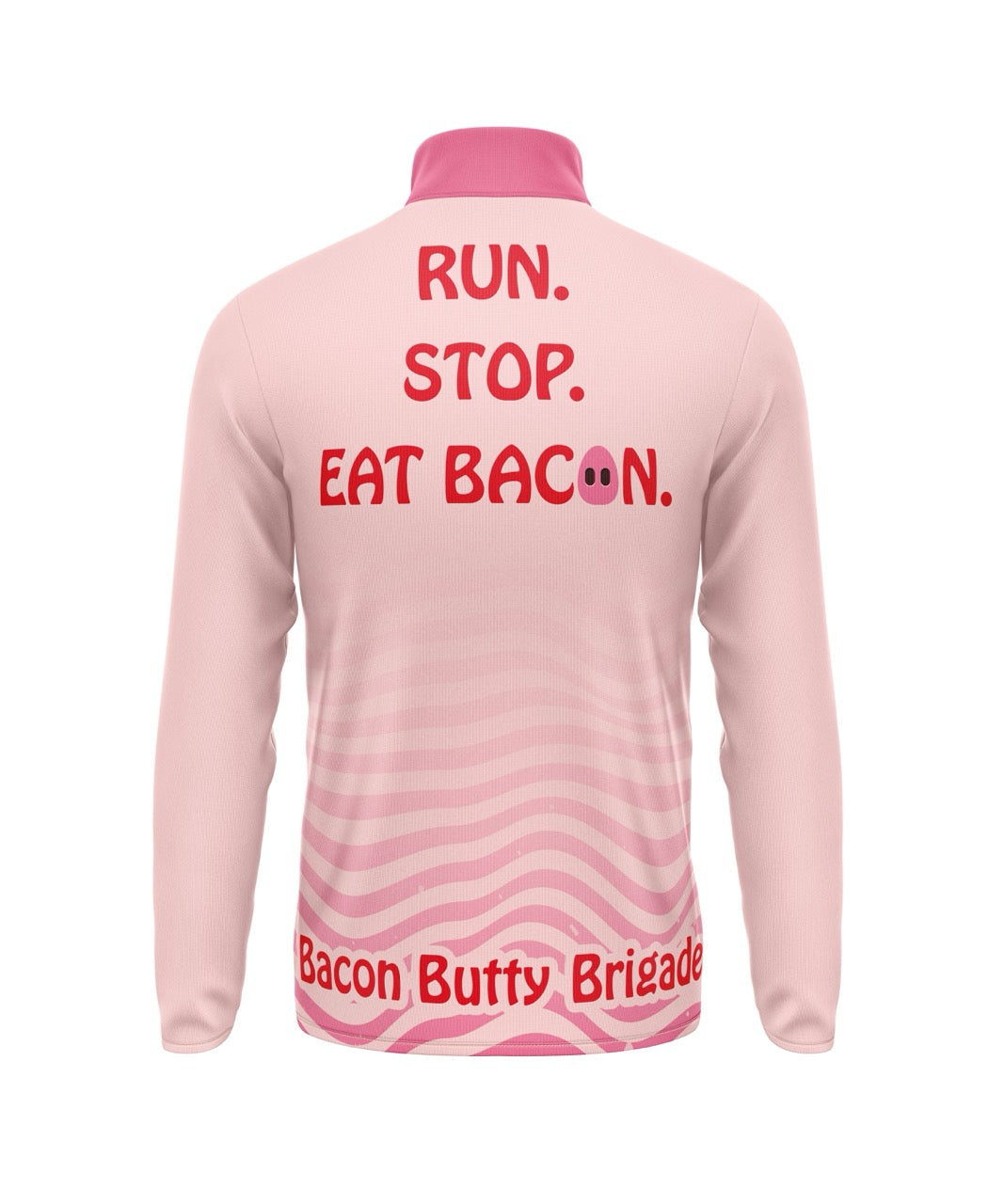 Bacon Butty Brigade 1/4 Zip - Pink