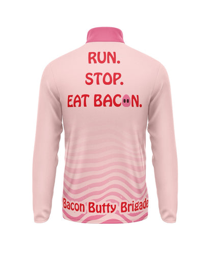 Bacon Butty Brigade 1/4 Zip - Pink
