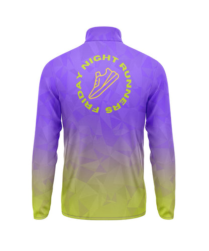 Friday Night Runners 1/4 Zip - Purple/Green