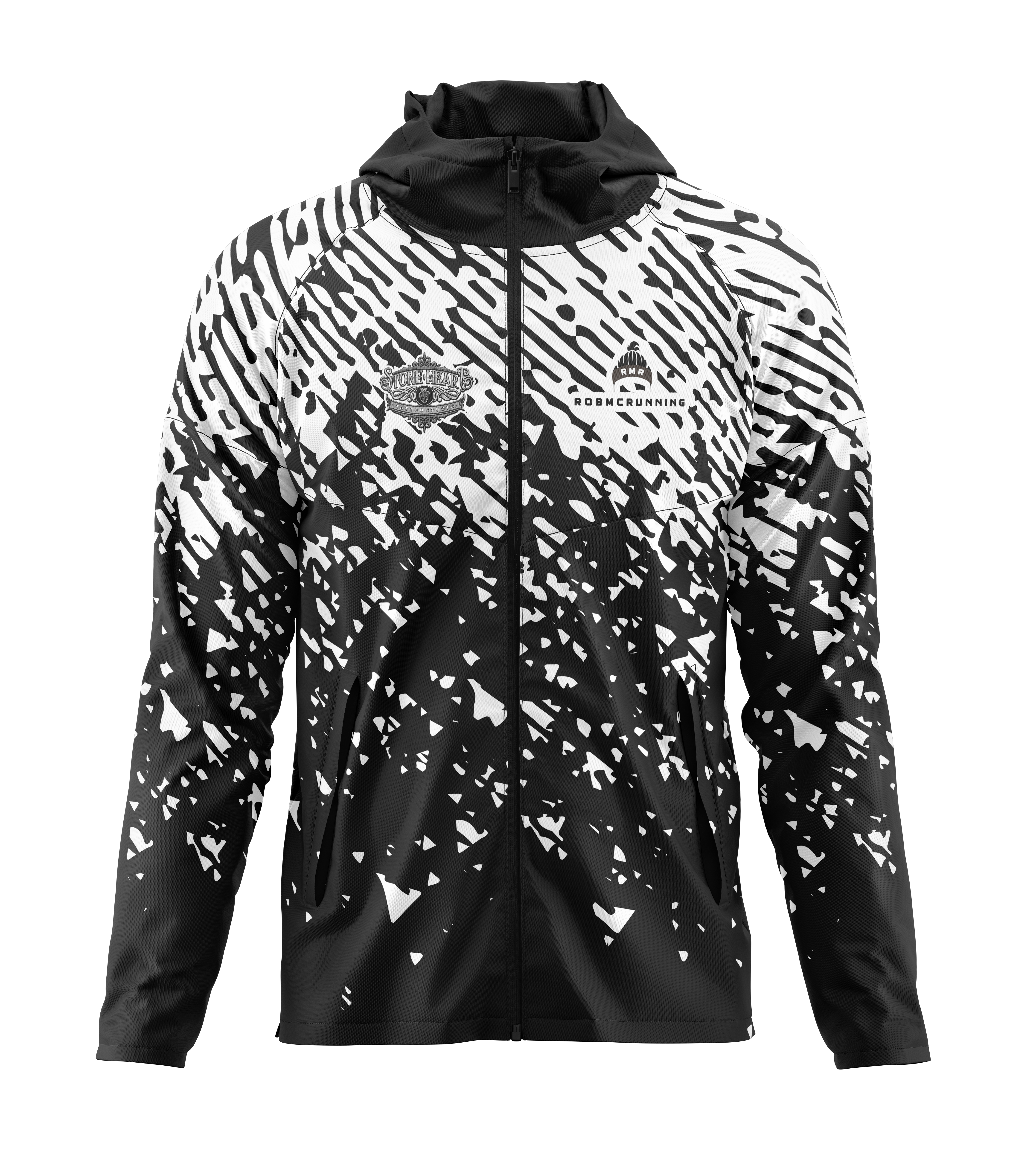 RobMcRunning - Stoneheart Windbreaker - black/white