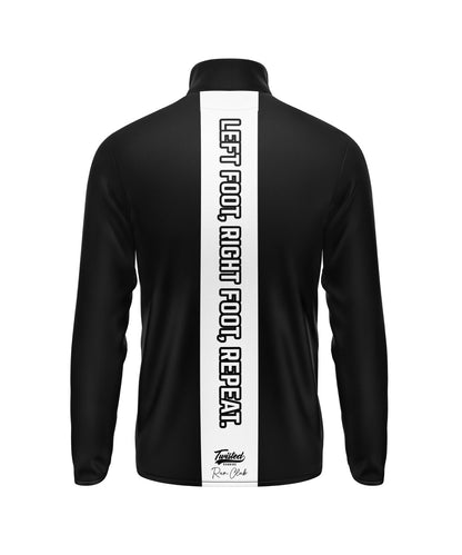 Twisted Run Club 1/4 Zip - Black/White