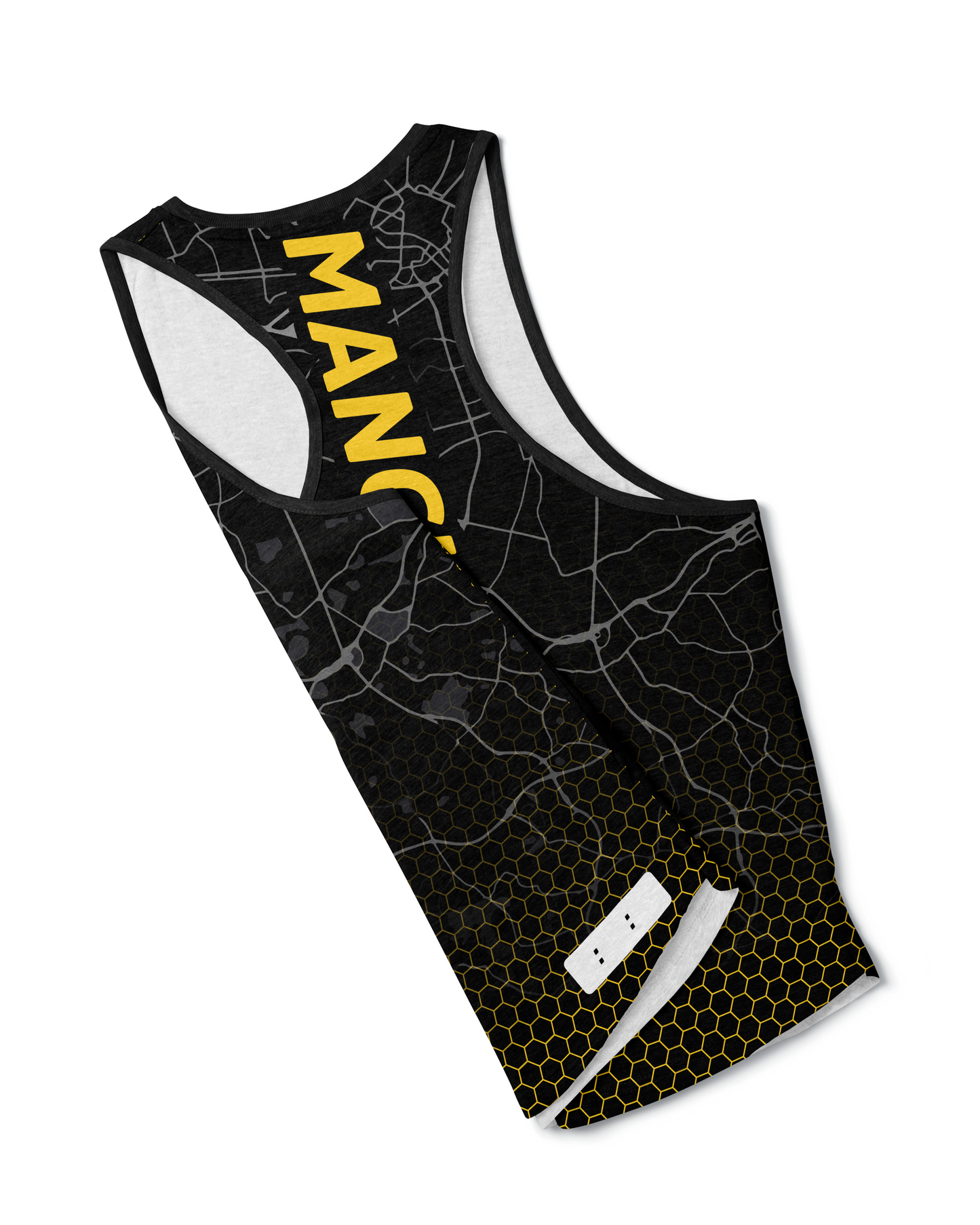 Black/Yellow Manchester 26.2 Race/Finisher Vest – A Marathon Worthy Tribute (Pre-Order)