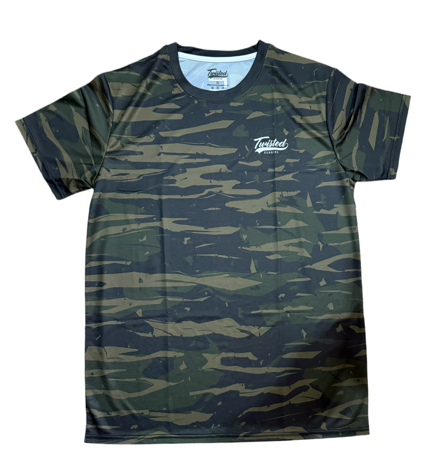 “Camo” Technical T-Shirt- Charcoal/Green