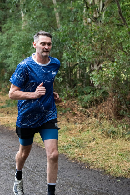 Topo Tee — Peacock Blue
