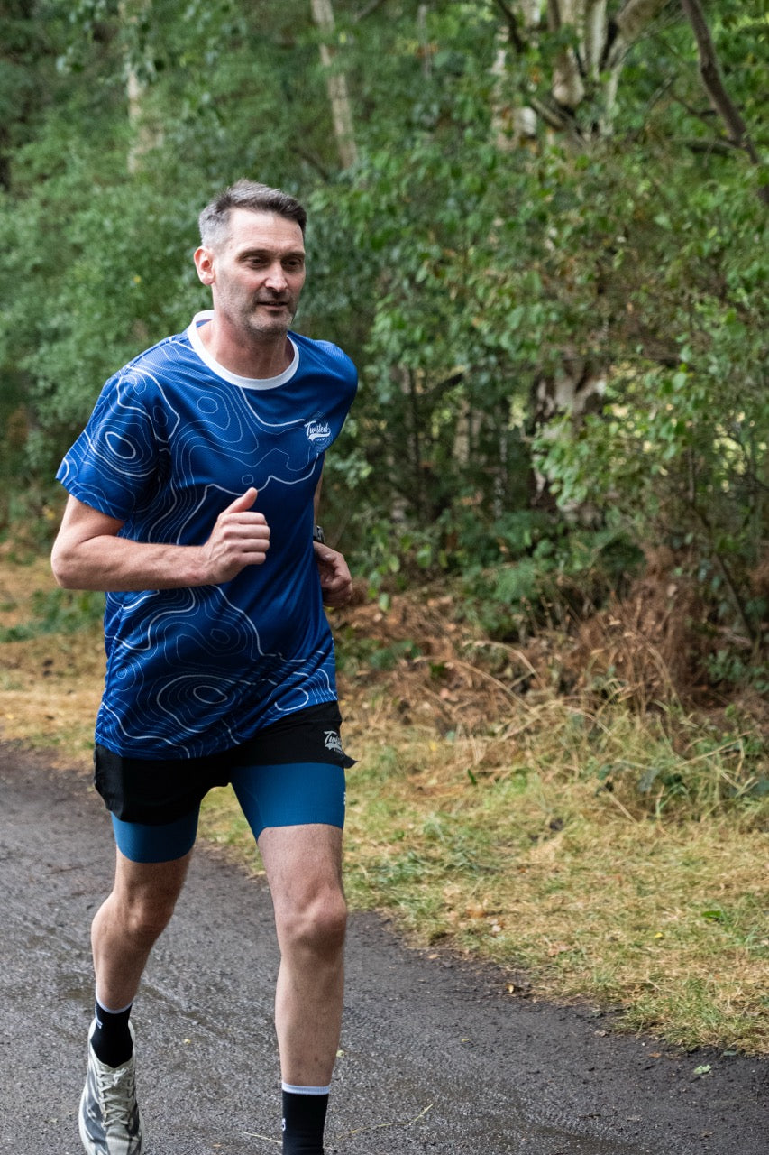 Topo Tee — Peacock Blue