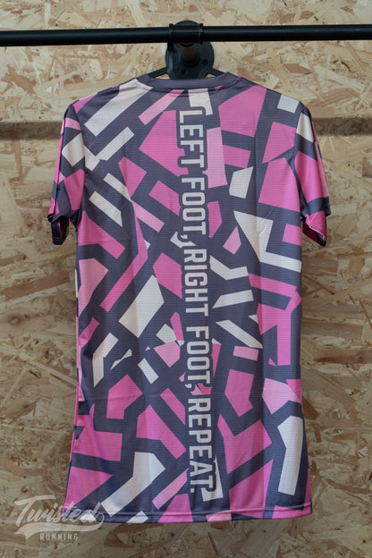 "Shatter" Technical Race Tee –  Rhubarb