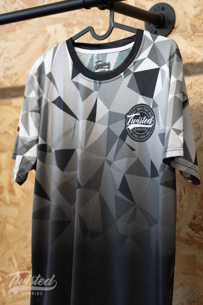 "Geo" Race Tee - Black/Grey