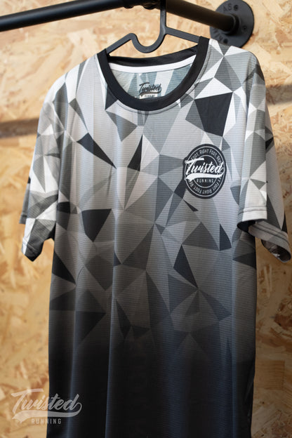 "Geo" Race Tee - Black/Grey