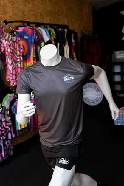 Own Your Pace - Black/Blue Technical Tee