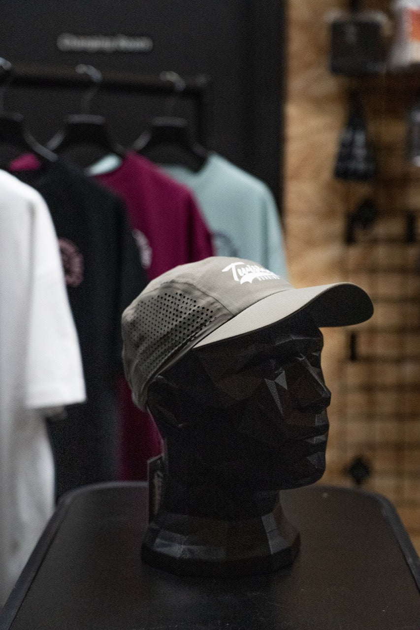 Twisted Perforated Run Cap - Grey