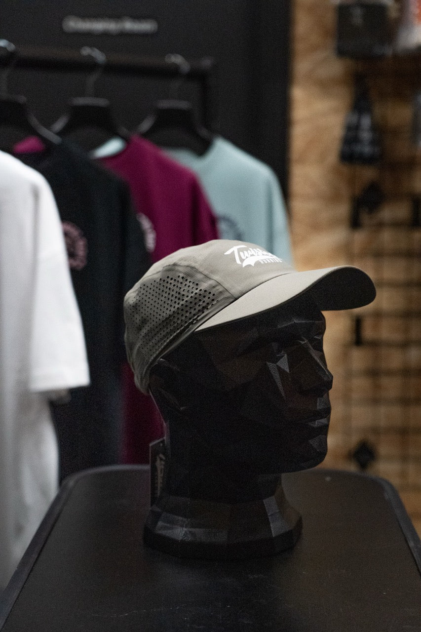 Twisted Perforated Run Cap - Grey