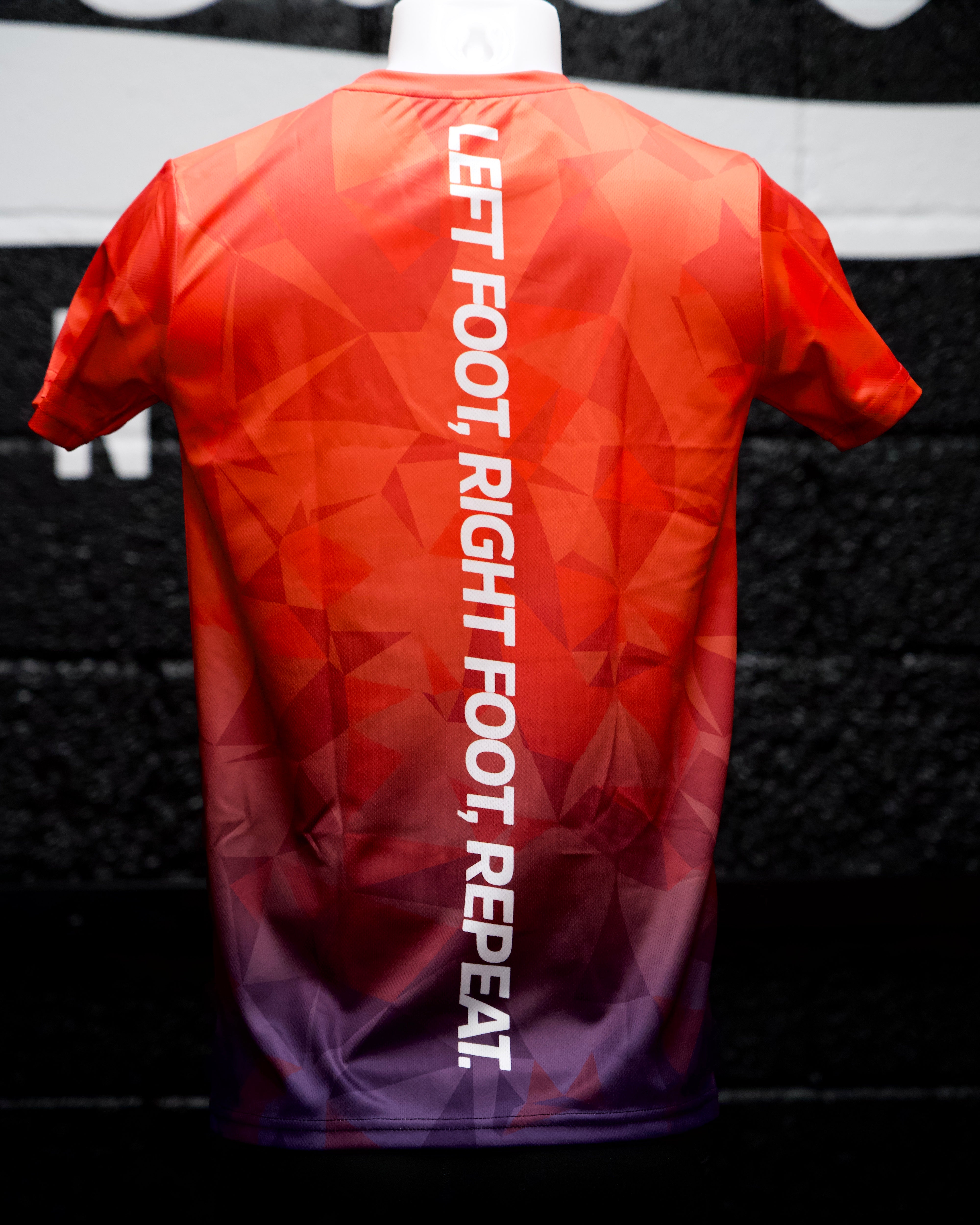 "Geo" Race Tee - Red/Navy