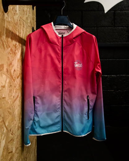 Twisted Running Windbreaker – Geo Pink / Blue (New Sleeve Fabric)