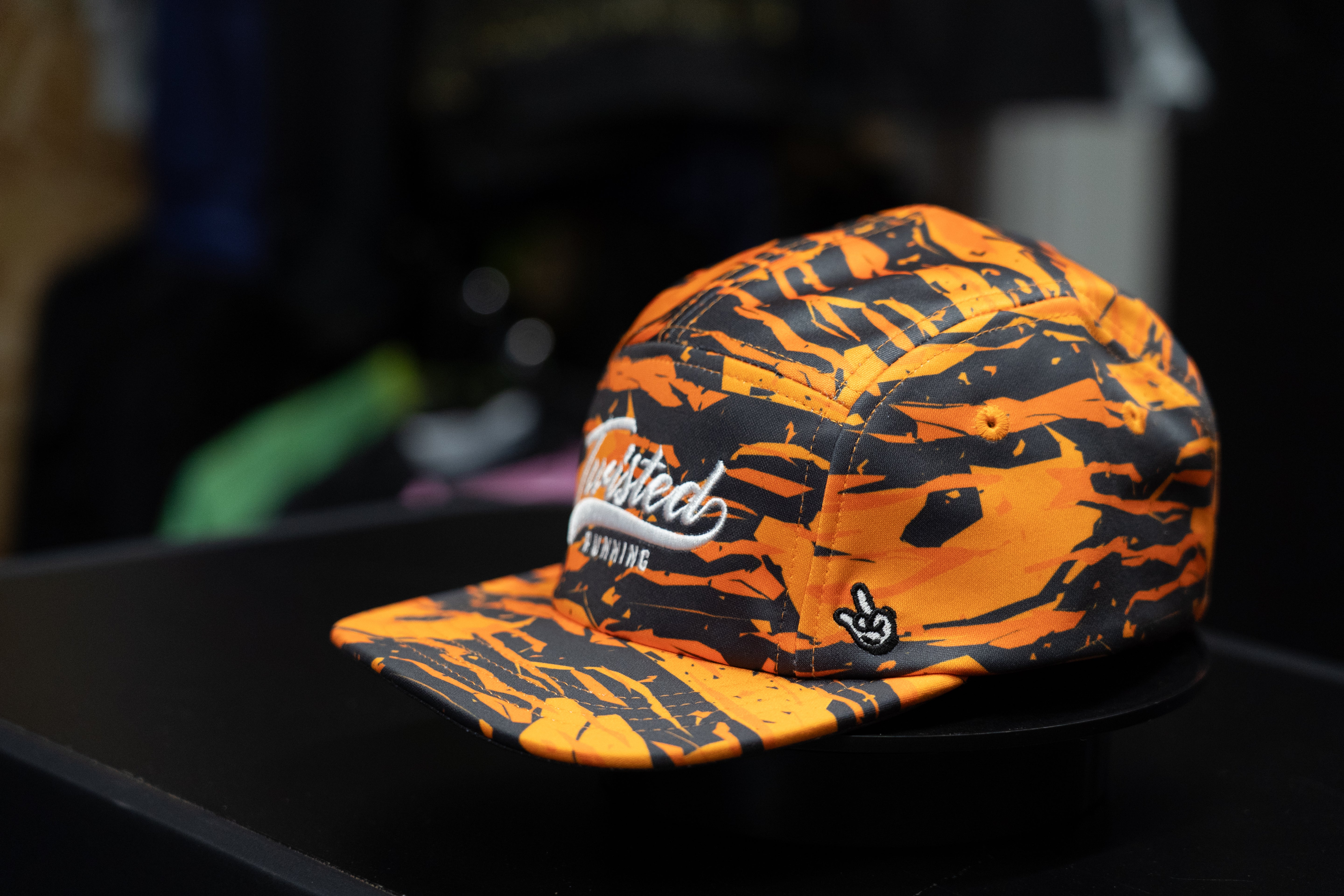 Orange/Charcoal Camo Technical Cap