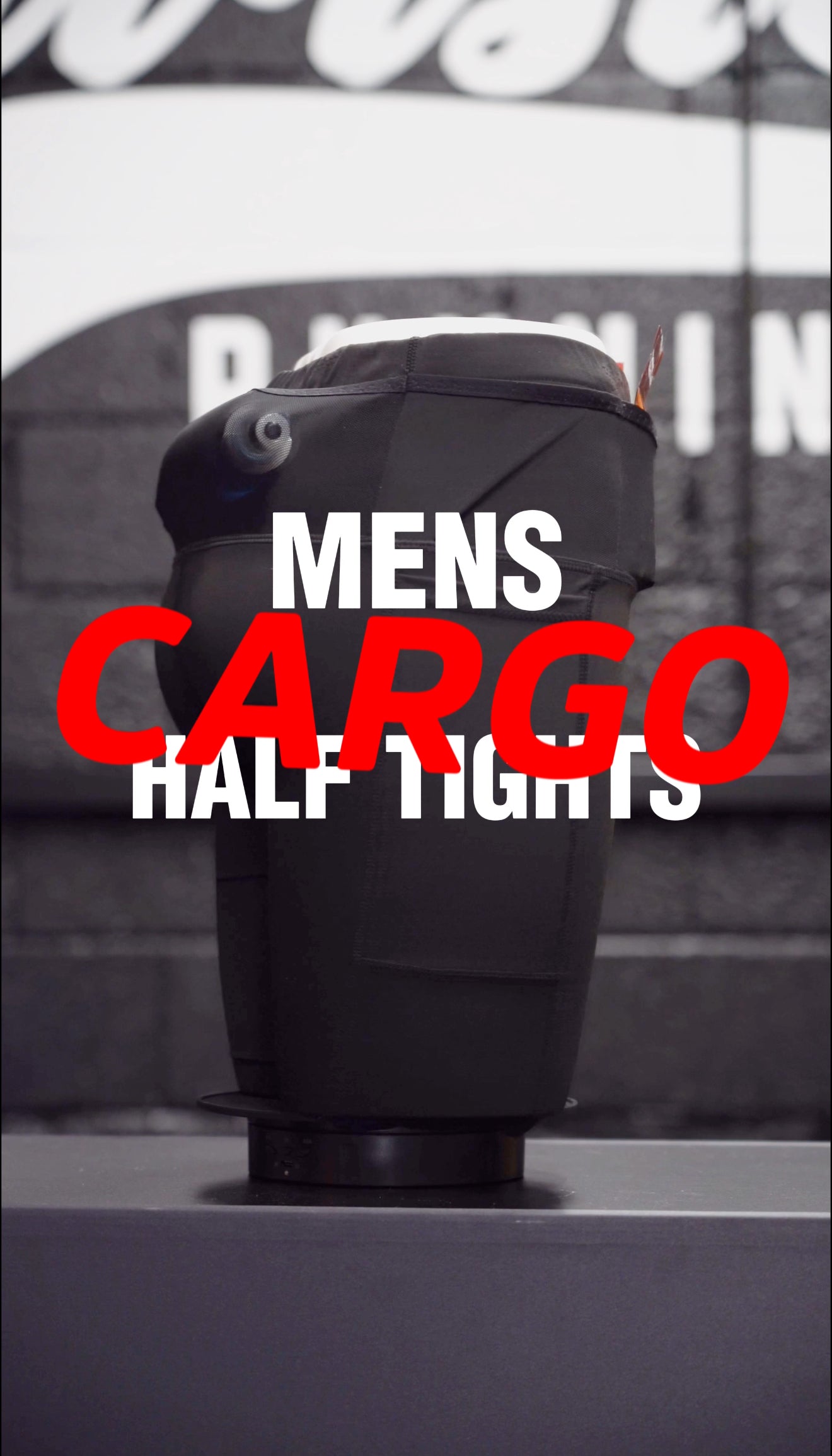 Men’s Cargo Half Tights – Black