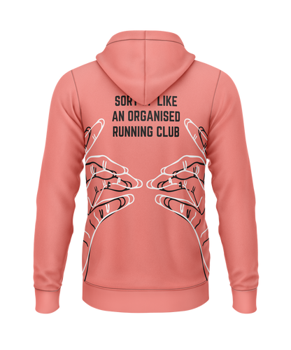 Run The Joules Hoodie (Polyester) - Salmon/Black