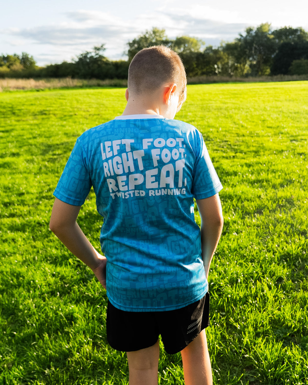 Kids Slogan Tee - Blue