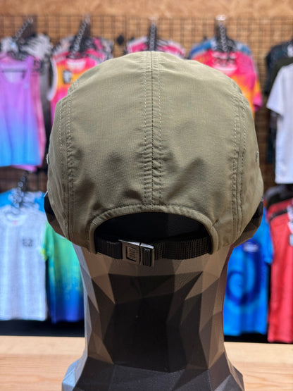 Twisted Running 5 Panel Camper Cap - Olive Green