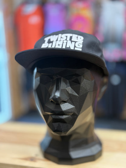 Twisted Running 5 Panel Camper Cap - Black